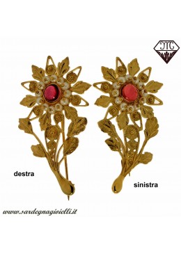 Spille Girasole Piccole imperlate