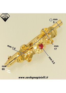 Spilla borbonica tubolare 