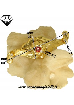 SP55 Spilla borbonica incrocio con foglie