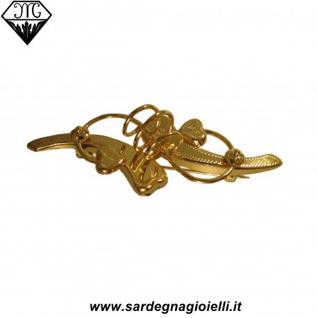 Spilla Borbonica doppio cuore