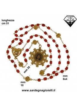 Rosari corallo rosso e Pattena