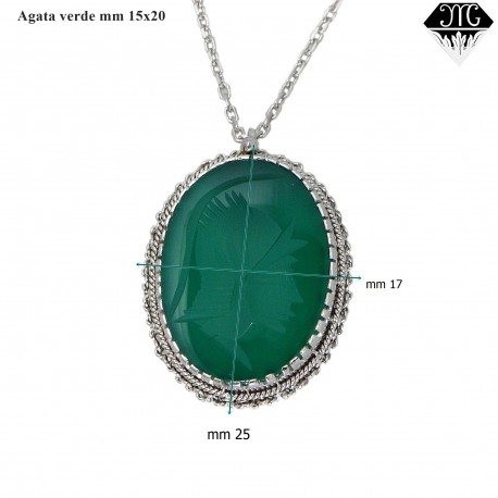 Girocollo agate incise
