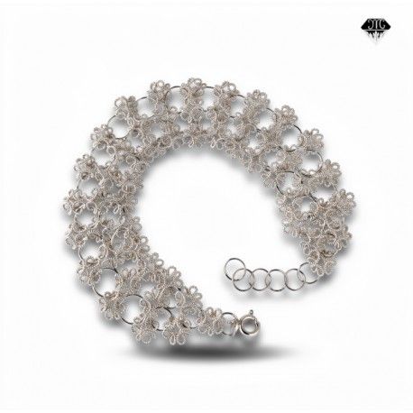 Anello Primula Rettangolare – Filigrana Sarda Tridimensionale in Argento 925