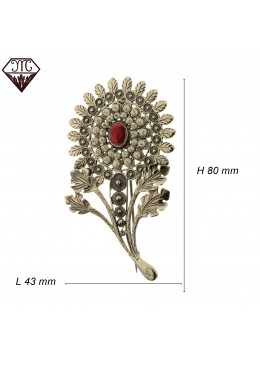 Spille Girasole imperlate Grandi