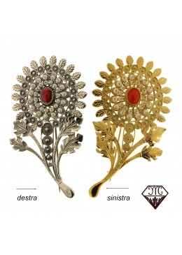 Spille Girasole imperlate Grandi