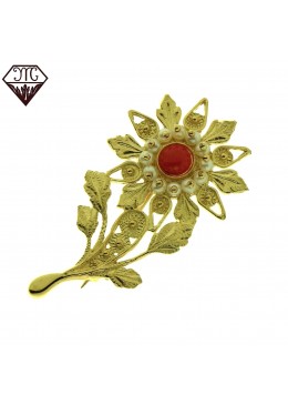 Spille Girasole Piccole imperlate