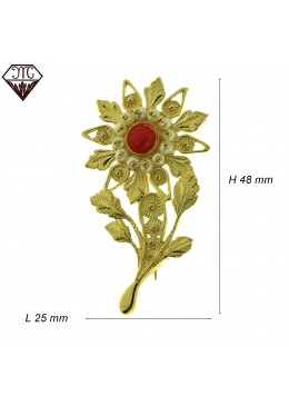Spille Girasole Piccole imperlate