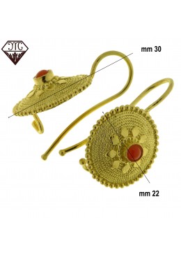 Orecchini Bottoni sardi mm22