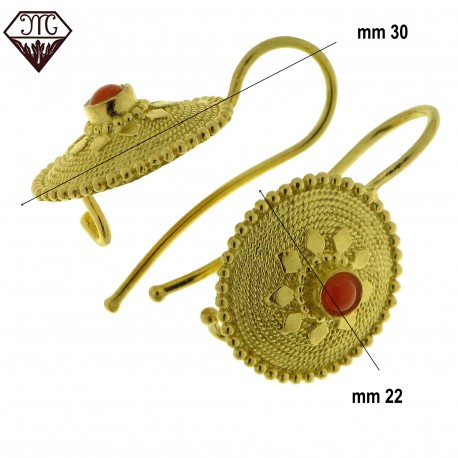 Orecchini Bottoni sardi mm22