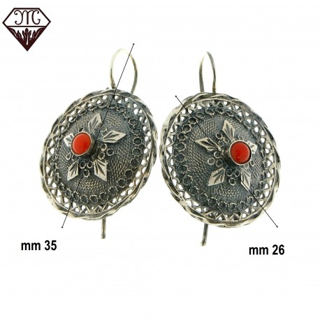 Orecchini Bottone sardo mm26