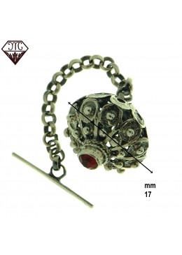 Bottoni Melograno singolo per corpetto mm 17 +pietre